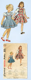 1940s Vintage Simplicity Sewing Pattern 2715 Toddler Girls Jumper Dress Size 4