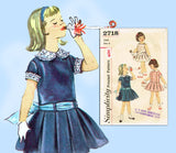 Simplicity 2718: 1950s Toddler Girls Dress Size 6 Vintage Sewing Pattern - Vintage4me2