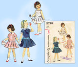 Simplicity 2718: 1950s Toddler Girls Dress Size 6 Vintage Sewing Pattern - Vintage4me2