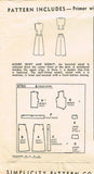 1940s Vintage Simplicity Sewing Pattern 2720 Easy Misses Skirt & Weskit Size 32B