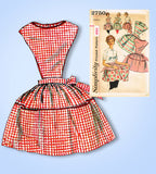 1950s Vintage Simplicity Sewing Pattern 2750 Uncut Misses Apron Size Medium