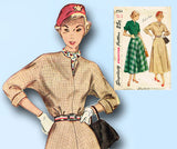 1940s Vintage Simplicity Pattern 2764 Uncut Misses Dress Size 32 Bust