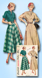 1940s Original Vintage Simplicity Pattern 2764 Misses Easy Dress Size 12 30B