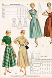 1940s Original Vintage Simplicity Pattern 2764 Misses Dress Size 31 Bust - Vintage4me2