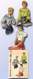 1940s Vintage Simplicity Sewing Pattern 2784 Uncut Misses Blouse Size 18 36B