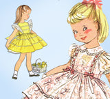 1950s Vintage Simplicity Sewing Pattern 2791 Toddler Girls Pinafore Dress Sz 2