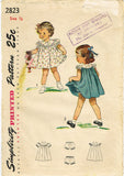 1940s Vintage Simplicity Pattern 2823 Cute Baby Girls Dress Size 6 Months - Vintage4me2