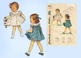 1940s Vintage Simplicity Pattern 2823 Cute Baby Girls Dress Size 6 Months - Vintage4me2