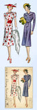 1930s Original Vintage Simplicity Pattern 2824 Misses Afternoon Dress Sz 36 Bust