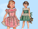 Simplicity 2856: 1940s Toddler Girls Dress & Panties Size 2 Vintage Sewing Pattern