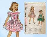 Simplicity 2856: 1940s Toddler Girls Dress & Panties Size 4 Vintage Sewing Pattern