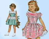 Simplicity 2856: 1940s Toddler Girls Dress & Panties Size 4 Vintage Sewing Pattern