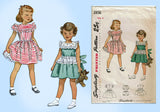 Simplicity 2856: 1940s Toddler Girls Dress & Panties Size 4 Vintage Sewing Pattern