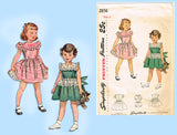 Simplicity 2856: 1940s Toddler Girls Dress & Panties Size 6 Vintage Sewing Pattern