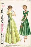 1940s Vintage Simplicity Sewing Pattern 2864 Uncut Truly Teen Evening Gown 30 B