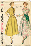 1940s Vintage Simplicity Sewing Pattern 2877 Uncut Misses Simple Dress Size 32 B