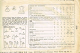 1940s Original Vintage Simplicity Pattern 2890 Baby Girls Sun Suit & Bonnet Sz 1