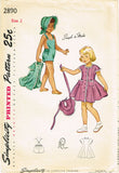 Simplicity Pattern 2980 Toddler Girls Romper Size 2