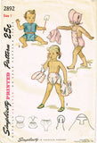 Simplicity Pattern 2892 Romper or Sun Suit Size 1