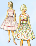 1950s Vintage Simplicity Sewing Pattern 2932 Sub Teen Girls Sun Dress Sz 8s 28B
