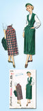 1940s Vintage Simplicity Sewing Pattern 2938 Uncut Misses Skirt and Weskit 30B