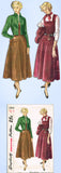 1940s Vintage Simplicity Sewing Pattern 2945 Uncut Misses Jumper Dress Size 34 B