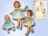 1950s Vintage Simplicity Sewing Pattern 2947 Baby Girls Sun Dress Size 1