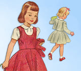 1940s Vintage Simplicity Sewing Pattern 2948 Toddler Girls Jumper Suit Size 2