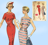 Simplicity 2952: 1950s Misses Wiggle Dress Sz 34 B Vintage Sewing Pattern