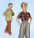 1940s Vintage Simplicity Sewing Pattern 2969 Toddler Boy's Slacks & Shirt Size 4
