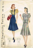 1930s Vintage Simplicity Sewing Pattern 2970 Uncut Misses Skirt & Blouse Size 33 Bust