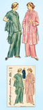 1940s Vintage Simplicity Sewing Pattern 2999 Uncut Misses Pajamas & Robe Sz 30 B