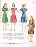 1930s Vintage Simplicity Sewing Pattern 3008 Misses Dress w Basque Waist Sz 35 B - Vintage4me2