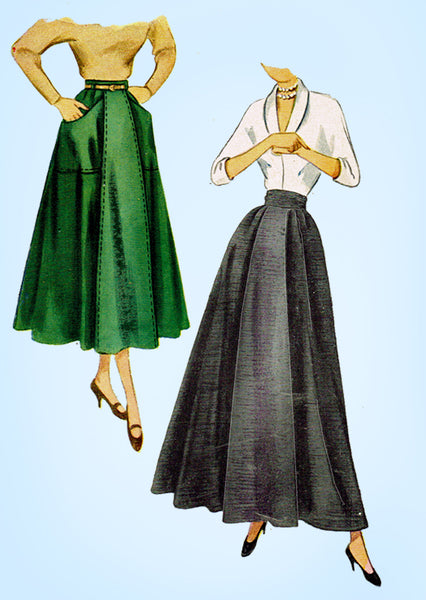 1940s Vintage Simplicity Sewing Pattern 3015 Uncut Misses Evening Skirt Sz 28 W