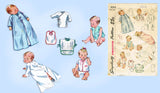 1940s Vintage Simplicity Sewing Pattern 3043 Sweet Baby Infant Layette Set ORIG