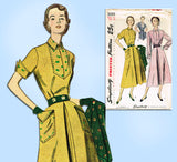 1940s Vintage Simplicity Sewing Pattern 3059 Uncut Misses Day Dress Sz 30 Bust