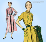 1950s Vintage Simplicity Sewing Pattern 3059 Uncut Misses Day Dress Sz 30 Bust
