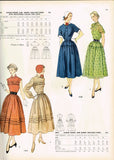 1940s Vintage Simplicity Sewing Pattern 3075 Misses Tucked Sun Dress Size 32 B