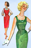 1950s Vintage Simplicity Sewing Pattern 3077 Uncut Misses Wiggle Dress Size 11