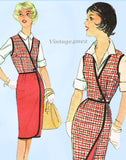 1960s Vintage Simplicity Sewing Pattern 3083 Reversible Wrap Skirt or Jumper 31B