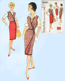 1960s Vintage Simplicity Sewing Pattern 3083 Reversible Wrap Skirt or Jumper 31B