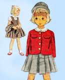 1940s Vintage Simplicity Sewing Pattern 3116 Easy Smart Toddler Girls Suit Sz 6