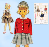 1940s Vintage Simplicity Sewing Pattern 3116 Easy Smart Toddler Girls Suit Sz 5