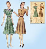 1930s Vintage Simplicity Sewing Pattern 3136 Misses Feminine Dress Size 32 Bust
