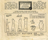 Simplicity 3142: 1940s Misses WWII Princess Dress Sz 30 B Vintage Sewing Pattern