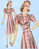 Simplicity 3142: 1940s Misses WWII Princess Dress Sz 34 B Vintage Sewing Pattern