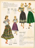 Simplicity 3145: 1950s Misses Skirt & Peasant Blouse Sz 30 B Vintage Sewing Pattern - Vintage4me2