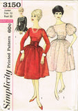 1950s Vintage Simplicity Sewing Pattern 3150 Uncut Misses Party Dress Sz 13 33B