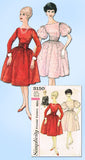 1950s Vintage Simplicity Sewing Pattern 3150 Uncut Misses Party Dress Sz 13 33B