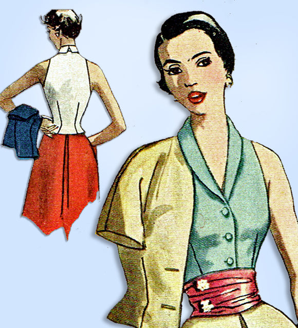 1950s Vintage Simplicity Sewing Pattern 3159 Uncut Misses Dressy Suit Sz 32 Bust